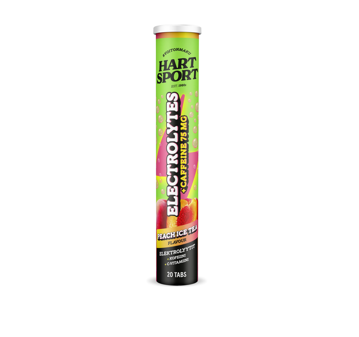 Electrolyte effervescent tablets + caffeine - Ice tea Peach 20 effervescent tablets