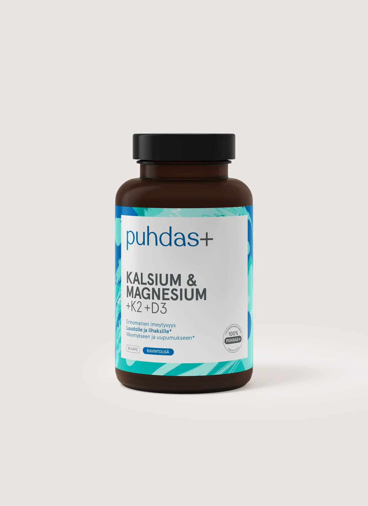 Calcium & Magnesium +K2 +D3, 90 caps