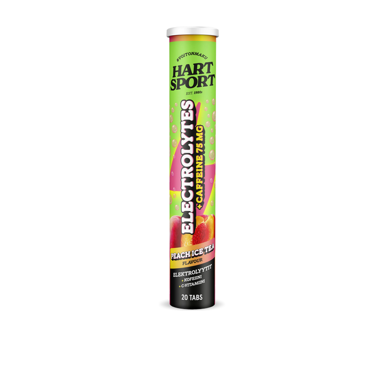 Electrolyte effervescent tablets + caffeine - Ice tea Peach 20 effervescent tablets