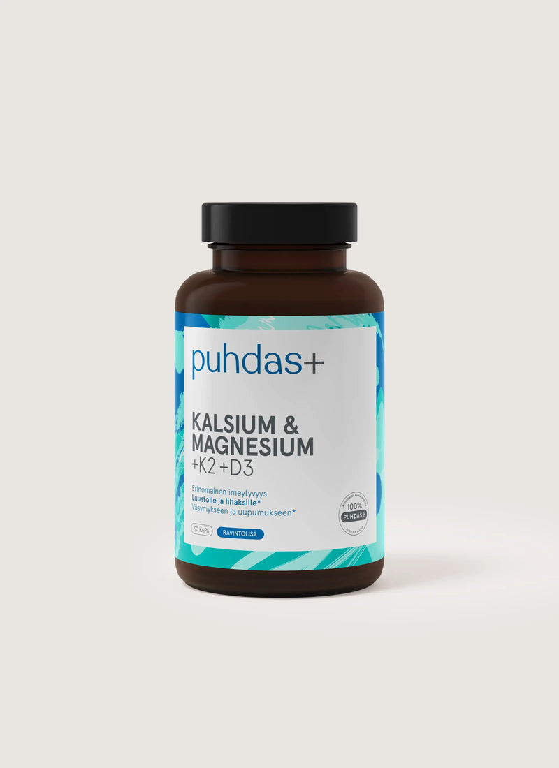 Calcium &amp; Magnesium +K2 +D3, 90 caps