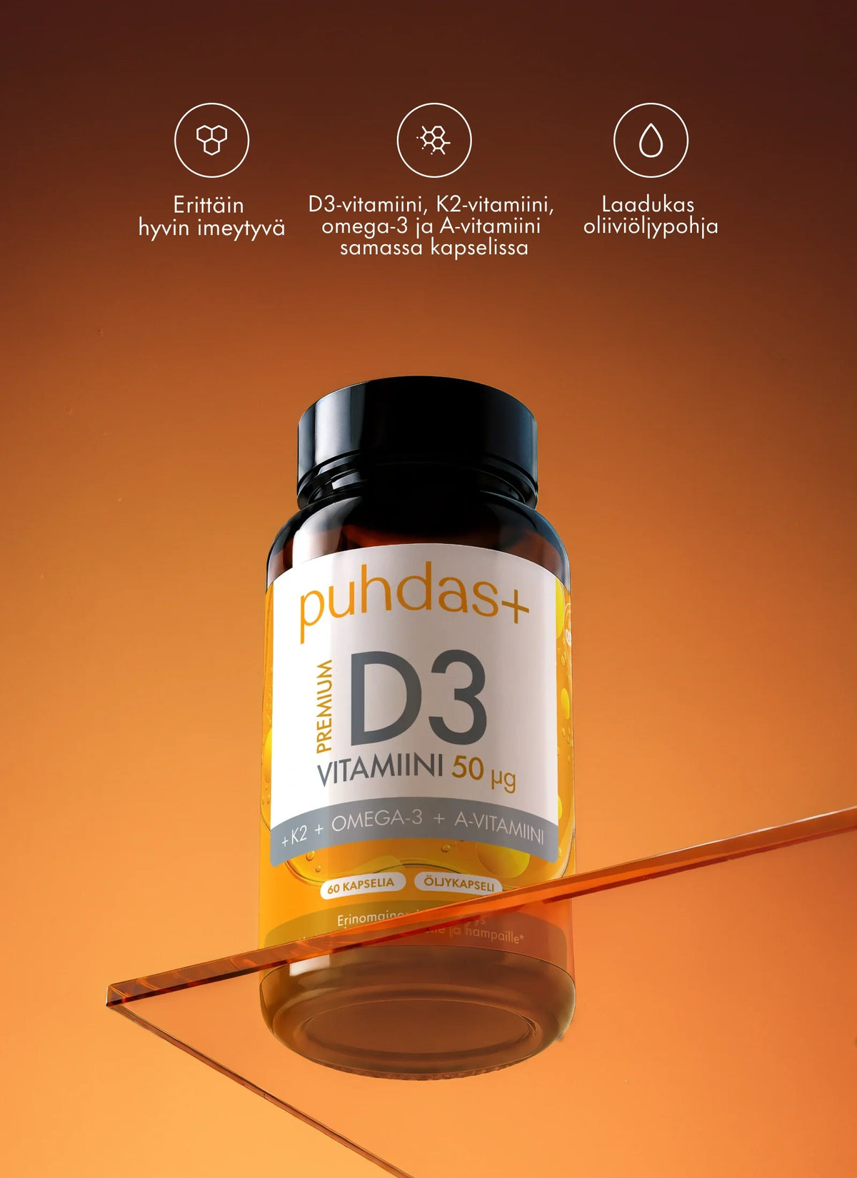 Puhdas+ Premium Vitamin D3 50 µg