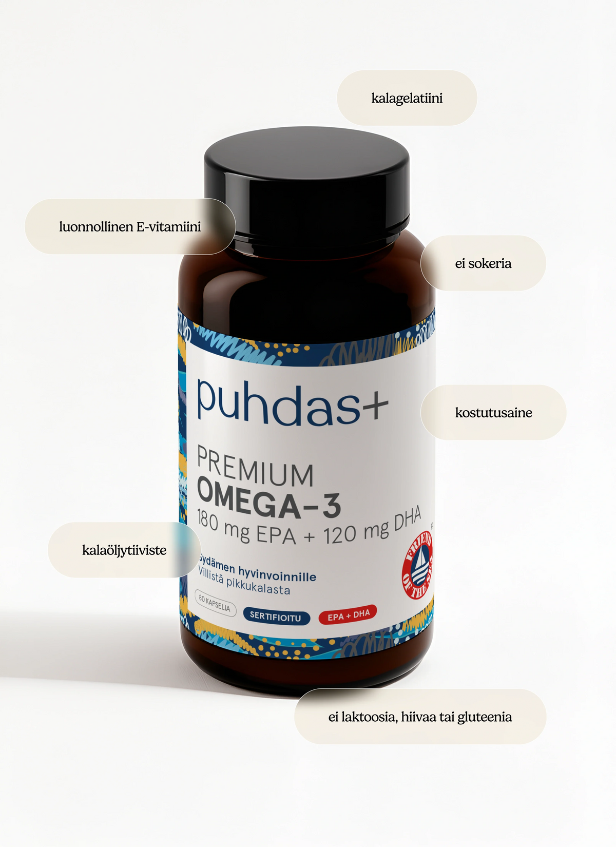 Premium Omega-3 180 mg EPA + 120 mg DHA