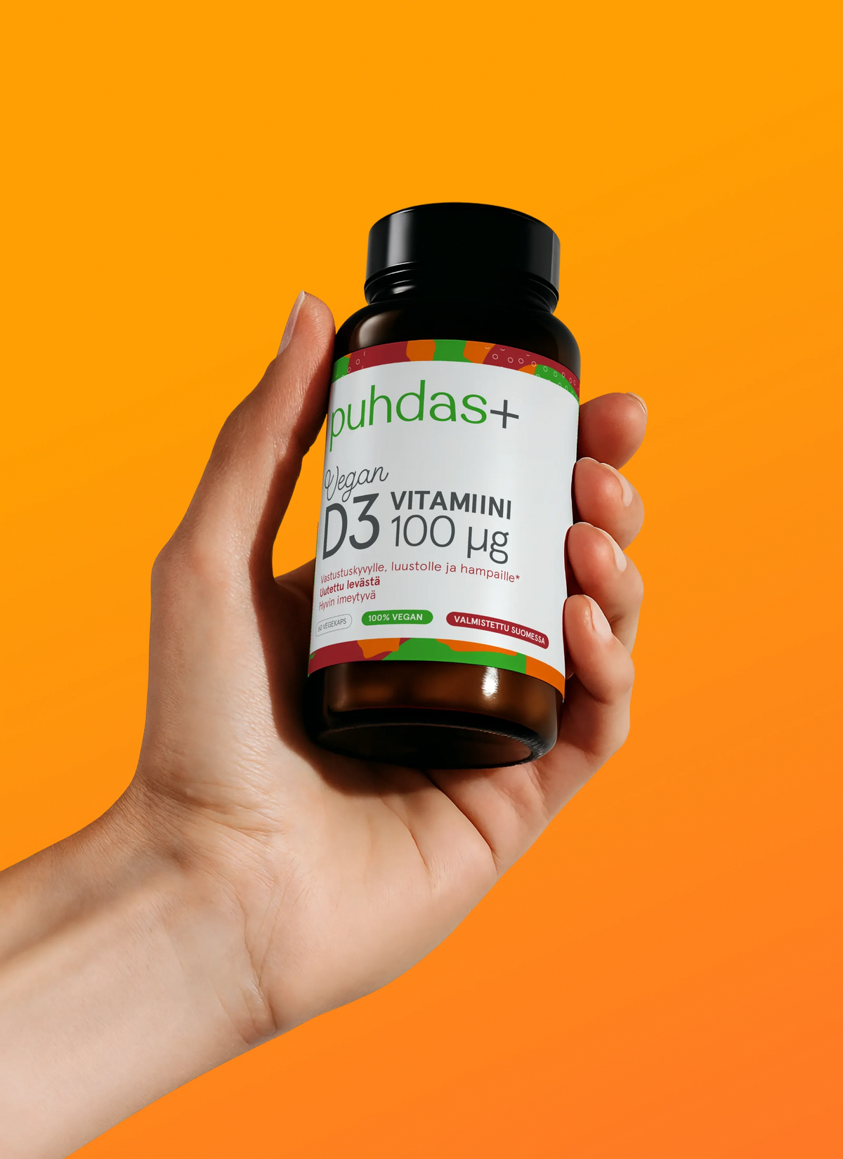Vegan vitamin D3 100μg 60 caps