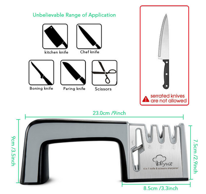 Kitchen fast knife sharpener